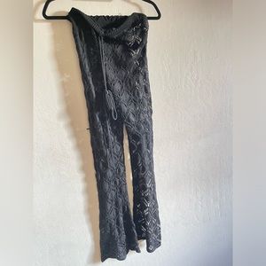 Black knitted bikini cover up, bottom cover bikini cover up, bikini cover up